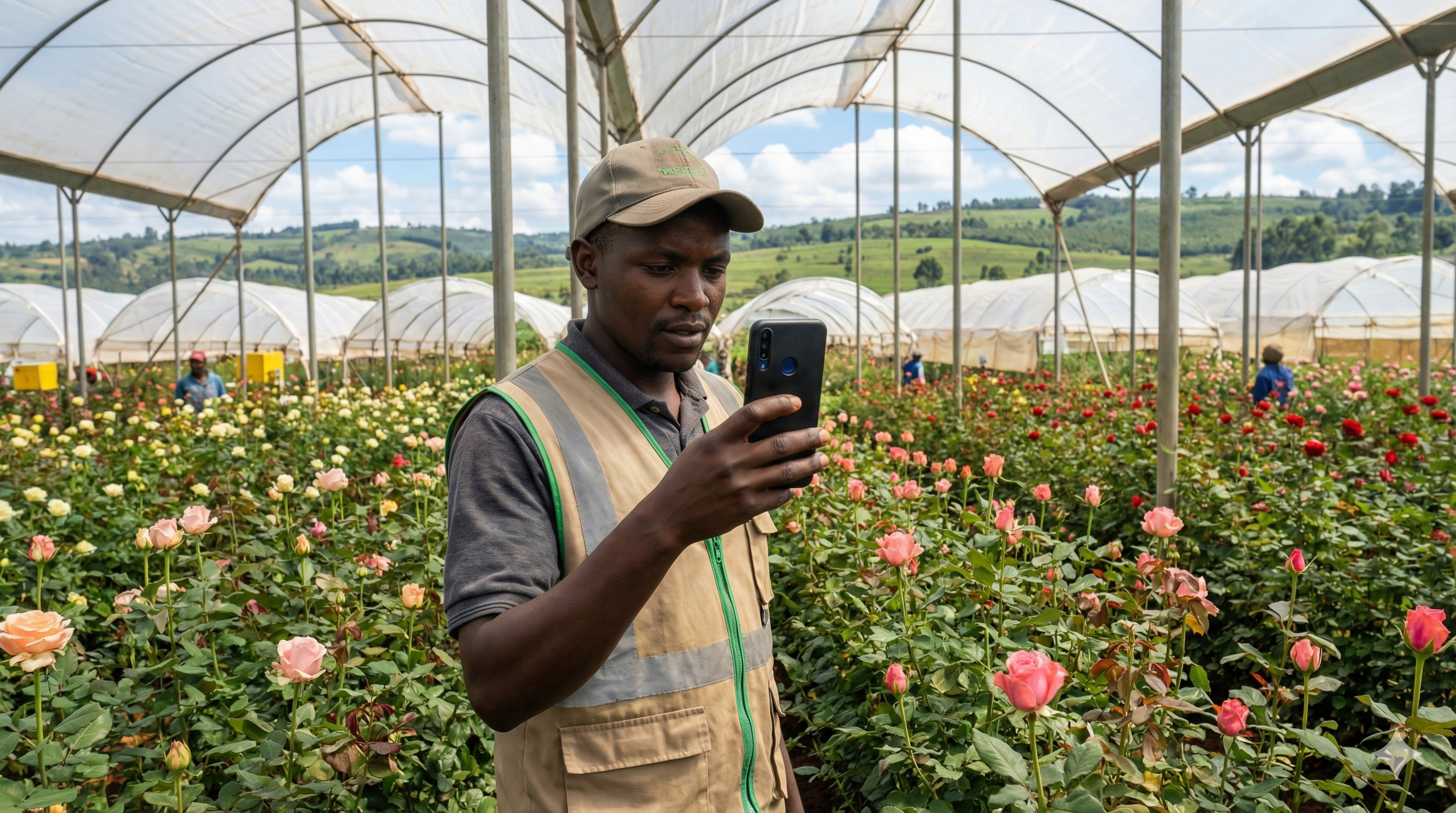Flower farm background